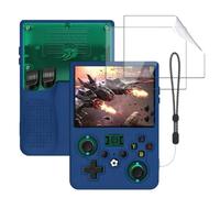 Case Cover Compatible with R36MAX Ⅱ 4.5 Inch Retro Handheld Game Console with 2-Pack Soft Screen Protectors, Slim TPU Protective Case, Anti-Scratch, Shockproof, Blue