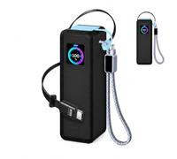 Case Cover Compatible with UGREEN Nexode Pro Power Bank 25000mAh 200W, Drop-Resistant Anti-Scratch Protective Sleeve with Dust Plug, Reserved Cable Outlet, Glow-in-the-Dark Design, Black