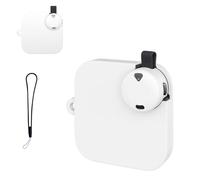 Case Cover for Anker Soundcore Work Voice Recorder, KONXISA Soft Silicone Protective Case Cover with Lanyard, Lightweight & Drop Resistant Protective Shell, White