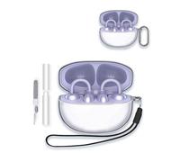Case Cover for Huawei FreeClip 2 Earbuds,WUNIAK Clear Soft TPU Protective Cover with Keychain and Cleaner Kit for Women Men Shockproof Skin,Clear