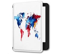 Case Cover for Kindle Paperwhite 10th Generation 2018 Release - PU Leather Covers Cases with Auto Wake/Sleep, Only Suitable for Model PQ94WIF Colorful Map