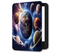 Case Cover for Kindle Paperwhite 10th Generation 2018 Release - PU Leather Covers Cases with Auto Wake/Sleep, Only Suitable for Model PQ94WIF Space Planet