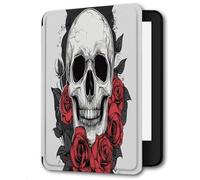 Case Cover for Kindle Paperwhite 10th Generation 2018 Release - PU Leather Covers Cases with Auto Wake/Sleep, Only Suitable for Model PQ94WIF Rose Skull