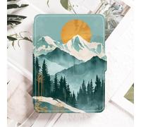 Case Cover For Kindle Voyage (2014 Released) - Case With Safe Magnetic Closure And Auto Sleep/Wake Function-Golden Sun Illustration