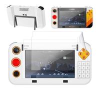 Case Cover for My Arcade Atari Gamestation Go Handheld Game Console with 2 Pack PET Screen Protector, Slim Soft Silicone Protective Skin Case, Anti-Scratch,Shockproof,White