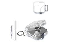 Case Cover for Nothing Ear 3 Earbuds, WUNIAK Clear Soft TPU Protective Case with Secure Lock Buckle, Keychain & Cleaner Kit, Shockproof Slim Fit Skin,Transparent