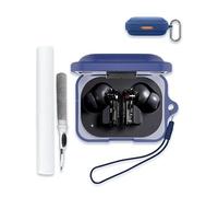 Case Cover for Nothing Ear (a),Full Protective Soft Silicone Skin Case Cover Shock-Absorbing Protective Case with Keychain,Lanyard and Cleaning Pen [Front LED Visible]-Blue