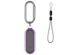 Case Cover for PLAUD NotePin AI Voice Recorder - Clear Soft TPU Case Cover with Keychain & Lanyard, Full Body Protection (Purple)