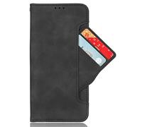 Case Cover for Xiaomi Redmi K90 5G.PU leather Flip phone Case With Movable Card Slots.Fall protection,Bracket design-Black