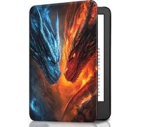 Case Fits 6" All-New Kindle (11th Generation-2024/2022 Release) - Premium PU Leather Cover with Auto Sleep/Wake, Lightweight & Durable Kindle Case for Kindle 11th Gen 2024, Two Dragons Fighting