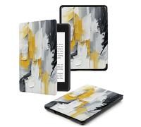 Case Fits 7“ Kindle Oasis (9th and 10th Generation ONLY,2017 and 2019 Release),Premium Ultra Lightweight Shell Cover with Auto Wake/Sleep White Oil Painting Texture