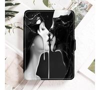 Case Fits 7“ Kindle Oasis (9th and 10th Generation ONLY,2017 and 2019 Release),Premium Ultra Lightweight Shell Cover with Auto Wake/Sleep,Black And White Lady