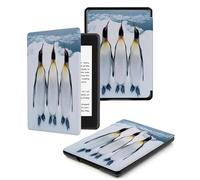 Case Fits 7“ Kindle Oasis (9th and 10th Generation ONLY,2017 and 2019 Release),Premium Ultra Lightweight Shell Cover with Auto Wake/Sleep White Glacier Penguin