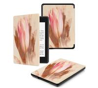Case Fits 7“ Kindle Oasis (9th and 10th Generation ONLY,2017 and 2019 Release),Premium Ultra Lightweight Shell Cover with Auto Wake/Sleep Pink Beautiful Tulips