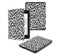Case Fits 7“ Kindle Oasis (9th10th Generation ONLY,20172019 Release),Premium Ultra Lightweight Shell Cover with Auto Wake/Sleep,Black And White Leopard Print