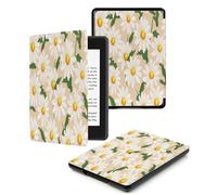 Case Fits 7“ Kindle Oasis (9th10th Generation ONLY,20172019 Release),Premium Ultra Lightweight Shell Cover with Auto Wake/Sleep,White Daisy Flowers