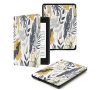 Case Fits 7“ Kindle Oasis (9th10th Generation ONLY,20172019 Release),Premium Ultra Lightweight Shell Cover with Auto Wake/Sleep,White Multi-Leaf Leaves