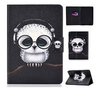 Case Fits All-New Kindle 10th Genetation 2019 Release, the Thinnest and Lightest Premium PU Leather Cover Case for Kindle 10th Generation 2019 with Auto Wake Sleep,White Owl