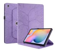 Case Fits Huawei MatePad SE 10.4, Premium PU Leather Embossed Tree Slim Folding 360 Degree Rotating Stand Shell Multiple Viewing Angles Cover with Auto Wake/Sleep - purple