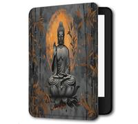 Case for 10.2-inch Kindle Scribe (2024/2022 Released),Slim Lightweight Premium PU Leather Cover Auto Wake/Sleep for 10.2” Kindle Scribe E-Reader,Bamboo Forest Stone Statue