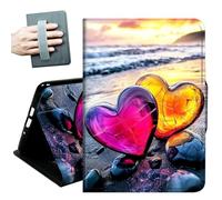 Case for 10.2" Kindle Scribe (2024/2022 Released) with Hand Straps and Auto Wake/Sleep Leather Multiple Angles Stand Smart Cover for 10.2" Amazon Kindle Scribe 2024/2022,Love Beach Design