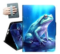 Case for 10.2" Kindle Scribe (2024/2022 Released) with Hand Straps and Auto Wake/Sleep Leather Multiple Angles Stand Smart Cover for 10.2" Amazon Kindle Scribe 2024/2022,Frog in a Lake