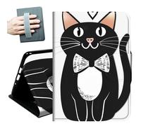 Case for 10.2" Kindle Scribe (2024/2022 Released) with Hand Straps and Auto Wake/Sleep Leather Multiple Angles Stand Smart Cover for 10.2" Amazon Kindle Scribe 2024/2022,Cute Love Heart cat
