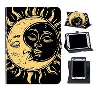 Case for 10.36" TCL Tab Pro 5G TCL-9198S/TCL TABMAX 10.4 Inch 9296Q Tablet,360 Degree Rotating Case Protective Cover with Kickstand and with Magnetic Closure,Crescent Moon and Sun