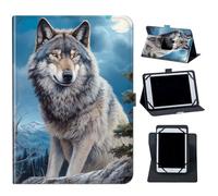 Case for 10.36" TCL Tab Pro 5G TCL-9198S/TCL TABMAX 10.4 Inch 9296Q Tablet,360 Degree Rotating Case Protective Cover with Kickstand and with Magnetic Closure,Wolf on The mountaintop