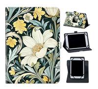 Case for 10.36" TCL Tab Pro 5G TCL-9198S/TCL TABMAX 10.4 Inch 9296Q Tablet,360 Degree Rotating Case Protective Cover with Kickstand and with Magnetic Closure,Beautiful Lily Flower