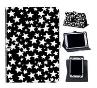Case for 10.36" TCL Tab Pro 5G TCL-9198S/TCL TABMAX 10.4 Inch 9296Q Tablet,360 Degree Rotating Case Protective Cover with Kickstand and with Magnetic Closure,White and Black Stars