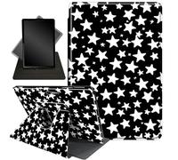 Case for 10.5 Inch Microsoft Surface Go 3 2021/2 2020/10" Surface Go 2018,360 Degree Rotating Stand Smart Protective Case for Surface Go 1 2 3 10"(2018 2020 2021 Release),White and Black Stars