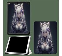 Case for 11 inch iPad Pro 4th/3rd/2nd Generation, with Pencil Holder, Trifold Stand Protective Case, Soft TPU Back Cover, Auto Wake/Sleep Fairy Tales Women Anime Portrait-Dark Blue