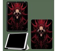 Case for 11 inch iPad Pro 4th/3rd /2rd Generation 2022/2021/2020,Trifold Stand Protective Case with Pencil Holder,Auto Sleep/Wake,Soft TPU Back Cover Evil Skull Thorns Gothic Demonic-Red