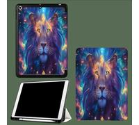 Case for 11 inch iPad Pro 4th/3rd /2rd Generation 2022/2021/2020, Trifold Stand Protective Case with Pencil Holder, Auto Sleep/Wake, Soft TPU Back Cover Magic Lion Mysterious Animals-Blue