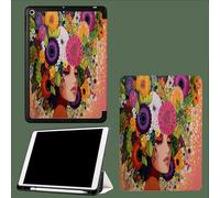 Case for 11 inch iPad Pro 4th/3rd /2rd Generation 2022/2021/2020,Trifold Stand Protective Case with Pencil Holder,Auto Sleep/Wake,Soft TPU Back Cover Flowers Woman Elegant Floral-Pink