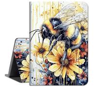 Case for 12.3 Inch Microsoft Surface Pro 7/6/5/4,Slim Soft Shockproof TPU Silicone Protective Back Shell Case,Sunflower and Bee