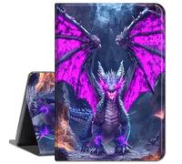 Case for 12.3 Inch Microsoft Surface Pro 7/6/5/4,Slim Soft Shockproof TPU Silicone Protective Back Shell Case,Purple Dragon
