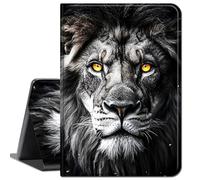 Case for 12.3 Inch Microsoft Surface Pro 7/6/5/4,Slim Soft Shockproof TPU Silicone Protective Back Shell Case,Black White Lion