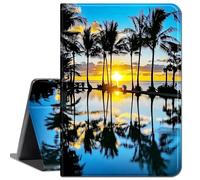 Case for 12.3 Inch Microsoft Surface Pro 7/6/5/4,Slim Soft Shockproof TPU Silicone Protective Back Shell Case,Coast Sea Palm Trees