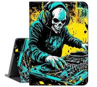 Case for 12.3 Inch Microsoft Surface Pro 7/6/5/4,Slim Soft Shockproof TPU Silicone Protective Back Shell Case,Music/Skull