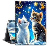 Case for 12.3 Inch Microsoft Surface Pro 7/6/5/4,Slim Soft Shockproof TPU Silicone Protective Back Shell Case,Cute Cat and Birds