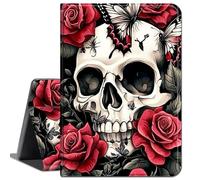Case for 12.3 Inch Microsoft Surface Pro 7/6/5/4,Slim Soft Shockproof TPU Silicone Protective Back Shell Case,Skull Butterfly Flower