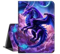 Case for 12.3 Inch Microsoft Surface Pro 7/6/5/4,Slim Soft Shockproof TPU Silicone Protective Back Shell Case,Purple Dragon