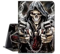 Case for 12.3 inch Surface Pro 7 Plus/Pro 7/ Pro 6/ Pro 5/ Pro 2017/ Pro 4,Slim Lightweight Smart Shell Stand Cover with Auto Wake/Sleep Case for Microsoft Surface Pro 7,Skull Rose Flowers