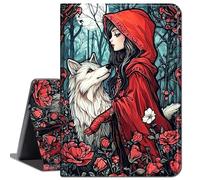 Case for 12.3 inch Surface Pro 7 Plus/Pro 7/ Pro 6/ Pro 5/ Pro 2017/ Pro 4,Slim Lightweight Smart Shell Stand Cover with Auto Wake/Sleep Case for Microsoft Surface Pro 7,Woman Flower and Wolf