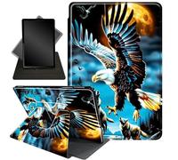 Case for 13 Inch Microsoft Surface Pro 11/10/9,360 Degree Rotating Stand Smart Protective Case for urface 11th Edition AI 2024/Pro 9 5G 13" 2022,Moon Eagle and Wolfs