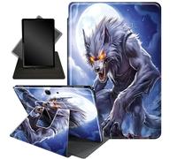 Case for 13 Inch Microsoft Surface Pro 11/10/9,360 Degree Rotating Stand Smart Protective Case for urface 11th Edition AI 2024/Pro 9 5G 13" 2022,Wolf and Moon