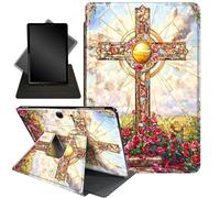 Case for 13 Inch Microsoft Surface Pro 11/10/9,360 Degree Rotating Stand Smart Protective Case for urface 11th Edition AI 2024/Pro 9 5G 13" 2022,Red Rose Flower
