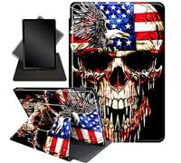 Case for 13 Inch Microsoft Surface Pro 11/10/9,360 Degree Rotating Stand Smart Protective Case for urface 11th Edition AI 2024/Pro 9 5G 13" 2022,American Flag Skull Eagle